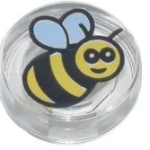Round 1 x 1 with Black and Yellow Bee Pattern, 98138pb186
