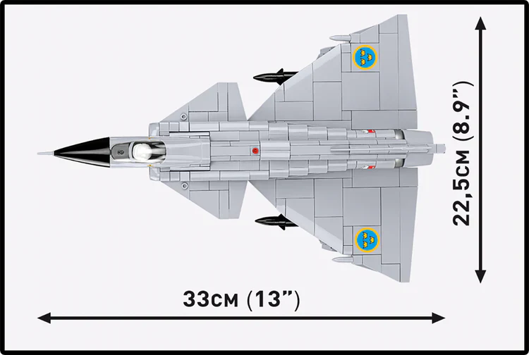 SAAB AJ 37 Viggen Jet Fighter: COBI Set #5915 - Image 8