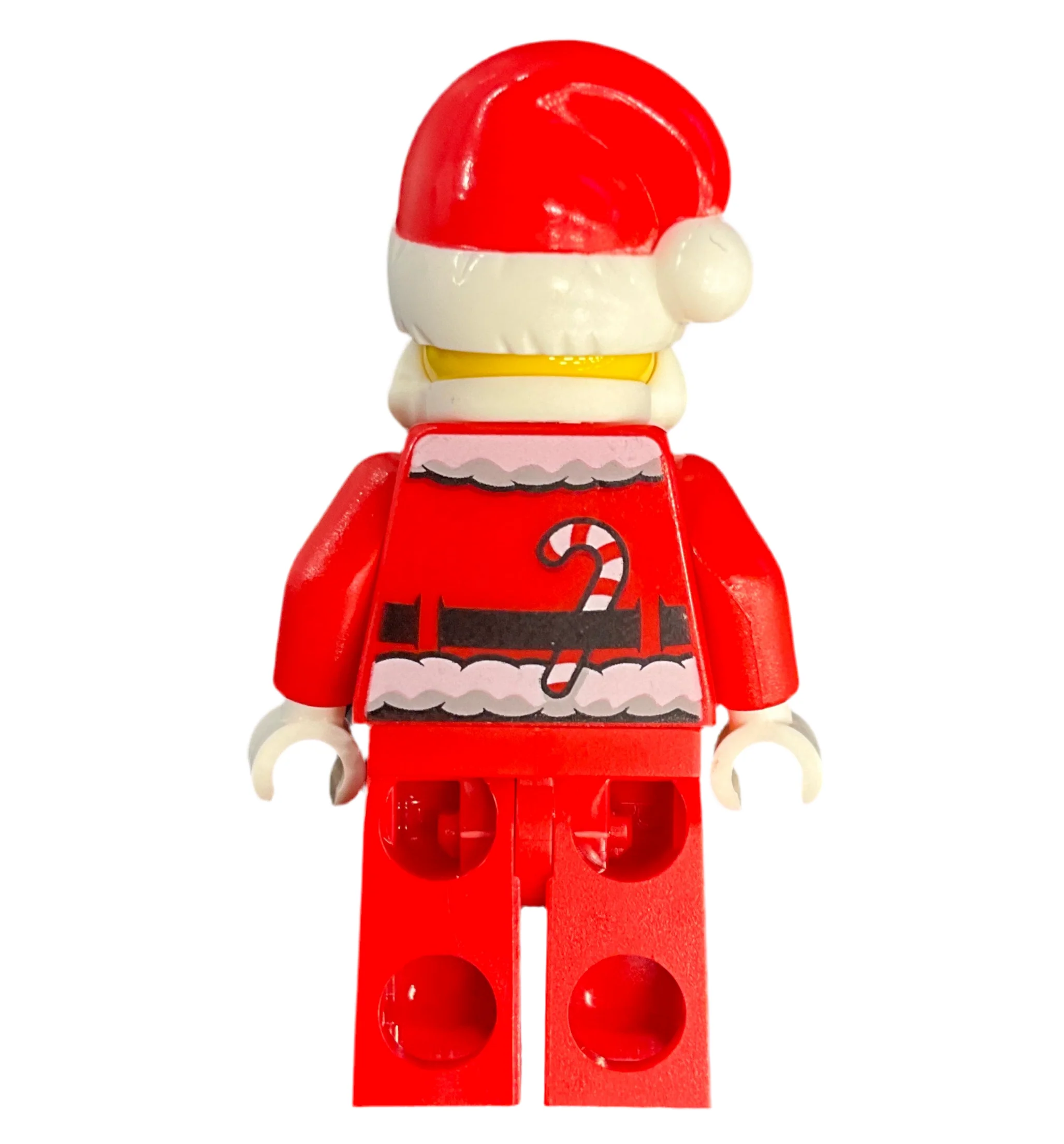 Santa - Fur Lined Jacket with Candy Cane on Back, Red Legs, Thick Moustache, hol285 - Image 2