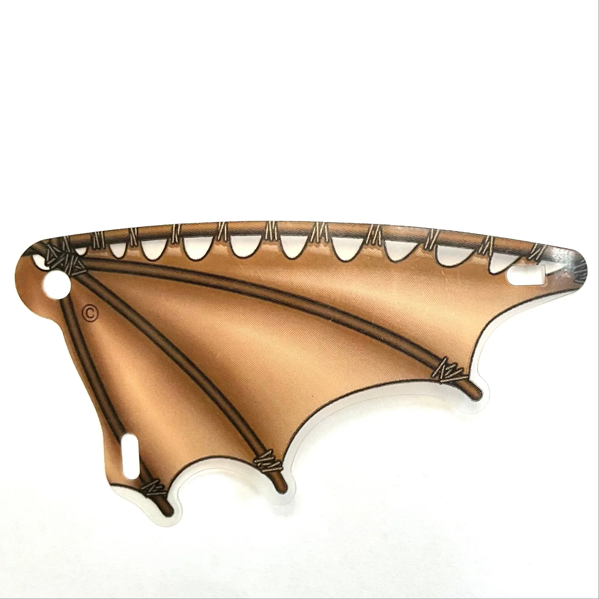 Scalloped Wing with Brown Stick Limb and Leather Membranes Pattern, Part# 7139pls01
