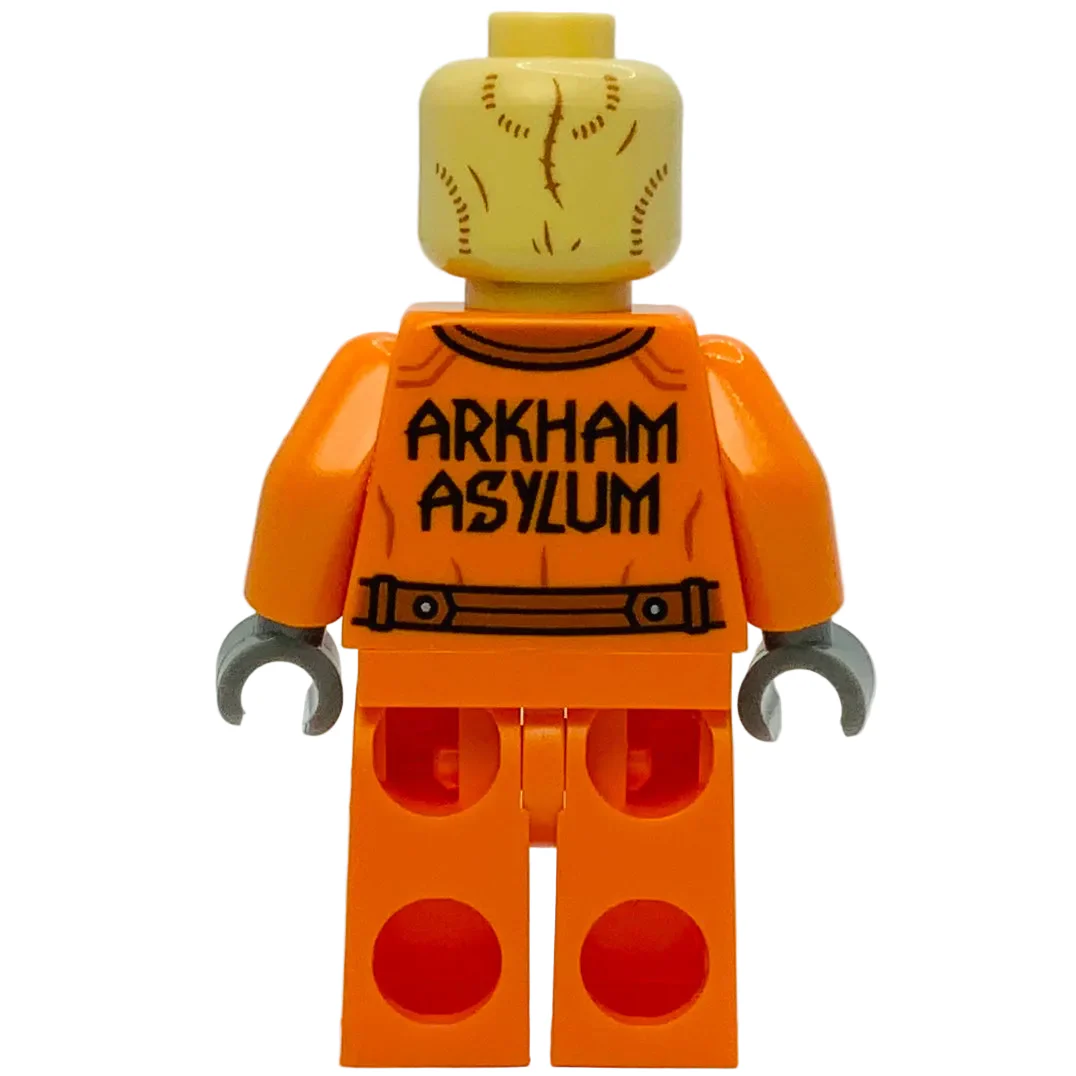 Scarecrow - No Hat, Prison Jumpsuit, Side Pockets, sh1085 - LEGO® DC Minifigure - Image 3