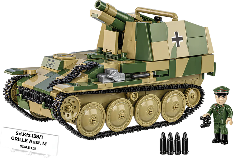 Sd.Kfz. 138/1 Grille Ausf. M Self-Propelled Artillery Tank, WWII: COBI Set #2665 - Image 3