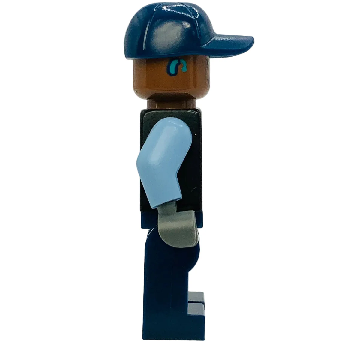 Security Guard Arkham Asylum - Female, Dark Blue Cap, Black Vest, sh1087 - LEGO® Batman™ Minifigure - Image 2