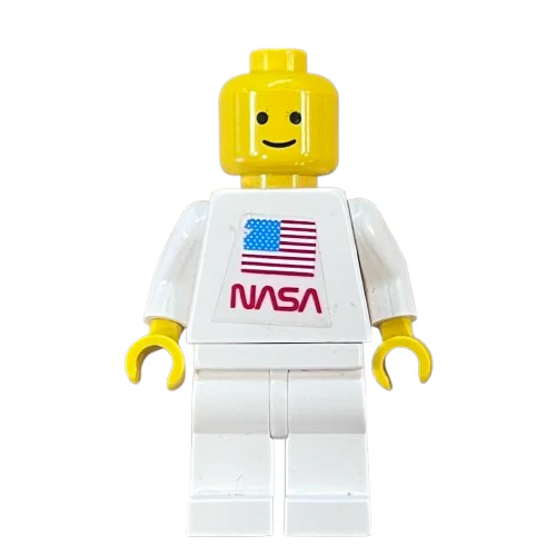 Shuttle Astronaut with NASA Sticker on Torso, sp065 - LEGO® Town Minifigure - Image 2
