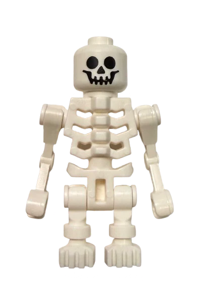 Skeleton with Standard Skull, Angular Rib Cage, Mechanical Arms, gen066 - LEGO® Castle