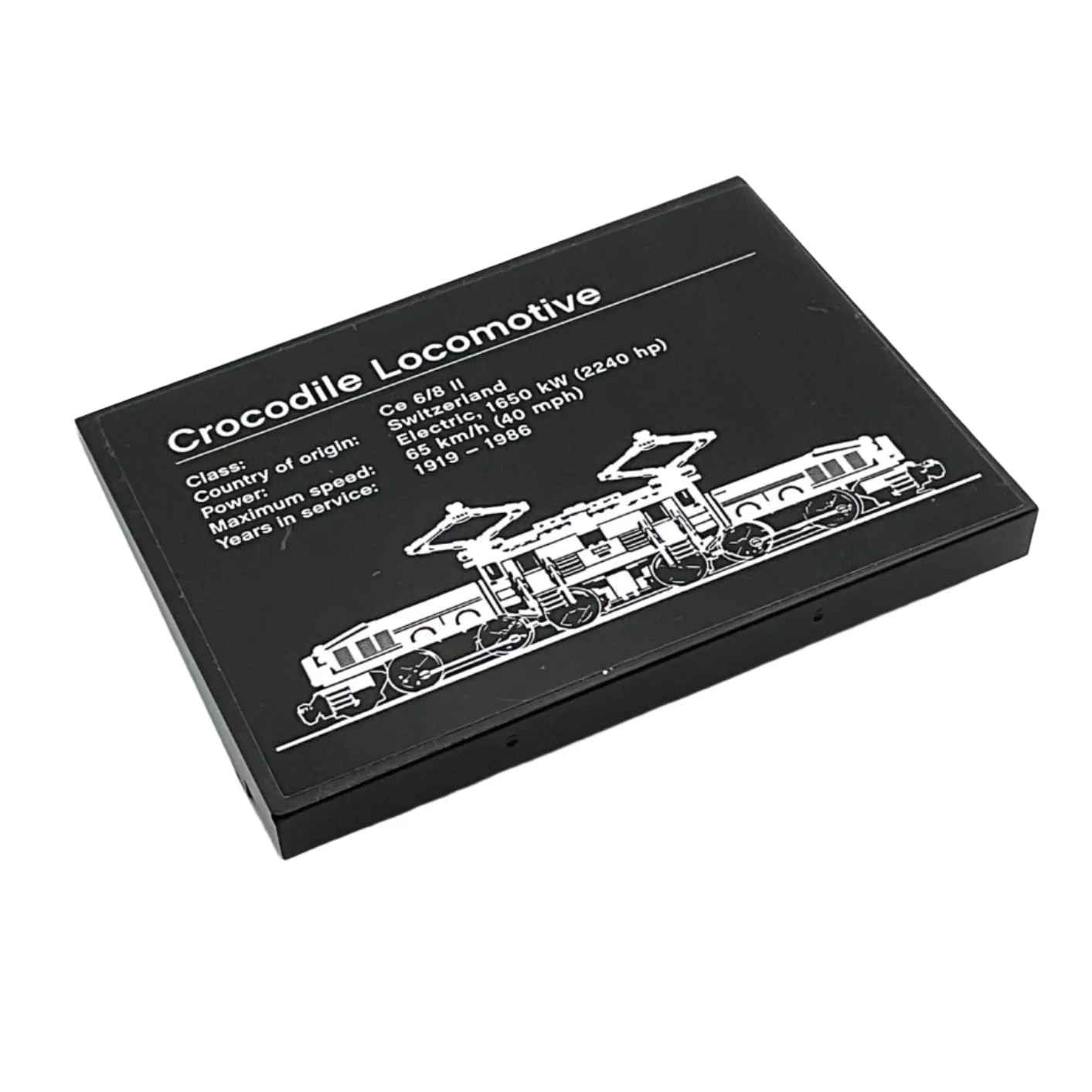 Slope 10 6x8 with Crocodile Locomotive Data Pattern (Sticker), Part# 4515pb060