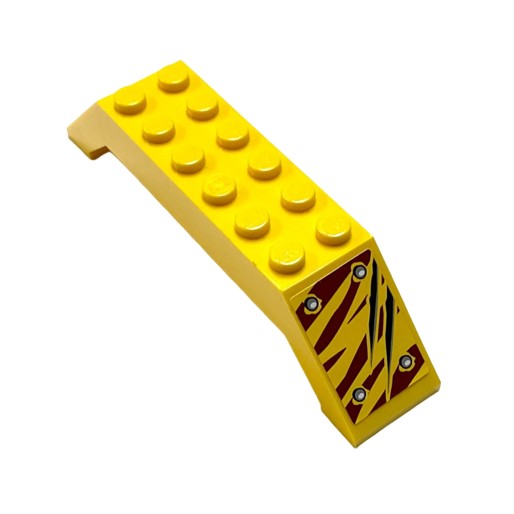 Slope 45 10x2x2 Double with 4 Rivets and 2 Claw Marks (Left Side) Sticker, Part# 30180pb09L