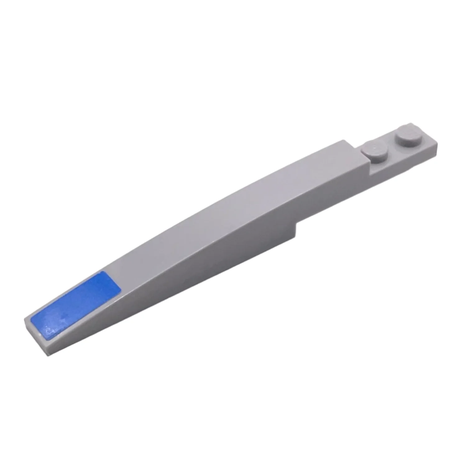 Slope, Curved 10x1 with Blue Rectangle Pattern on Front (Sticker), Part# 85970pb026