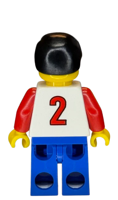 Soccer Player - Red, White, and Blue Team with Number 2 on Back, soc023 - Image 2
