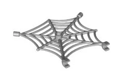 Spider Web Flat with Hollow Stud and Clips, Part# 30240 - Image 4