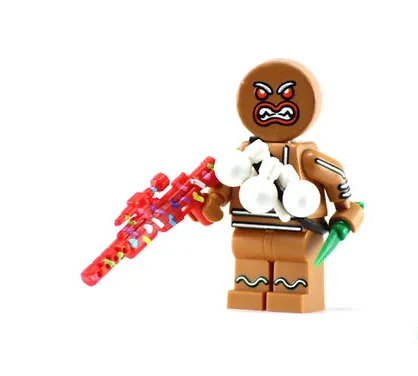 STALE JAKE MEAN Gingerbread Man Custom Printed Lego Minifigure