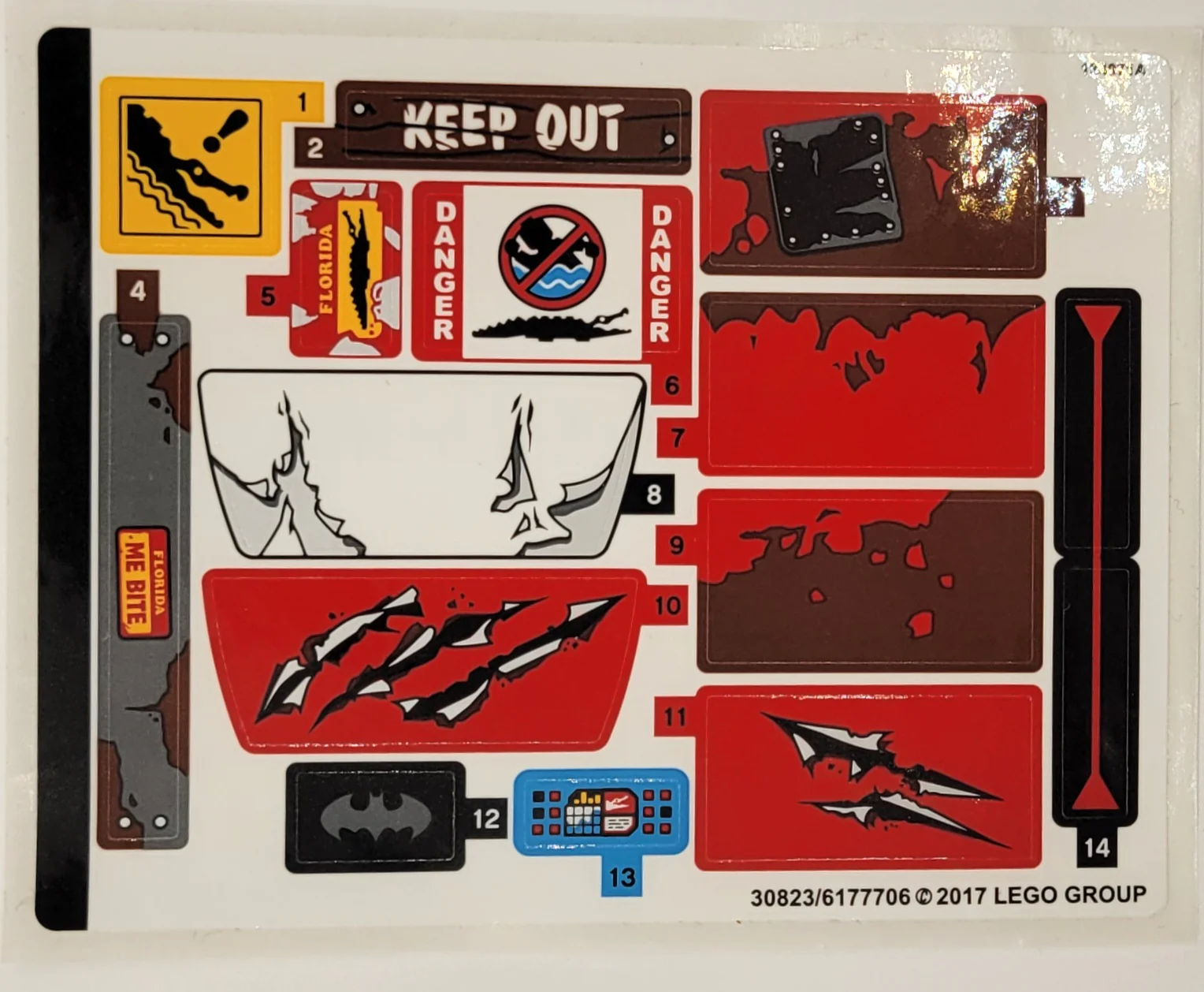 Sticker Sheet for Set Killer Croc Tail-Gator, 70907 - (30823/6177706), Part# 70907stk01