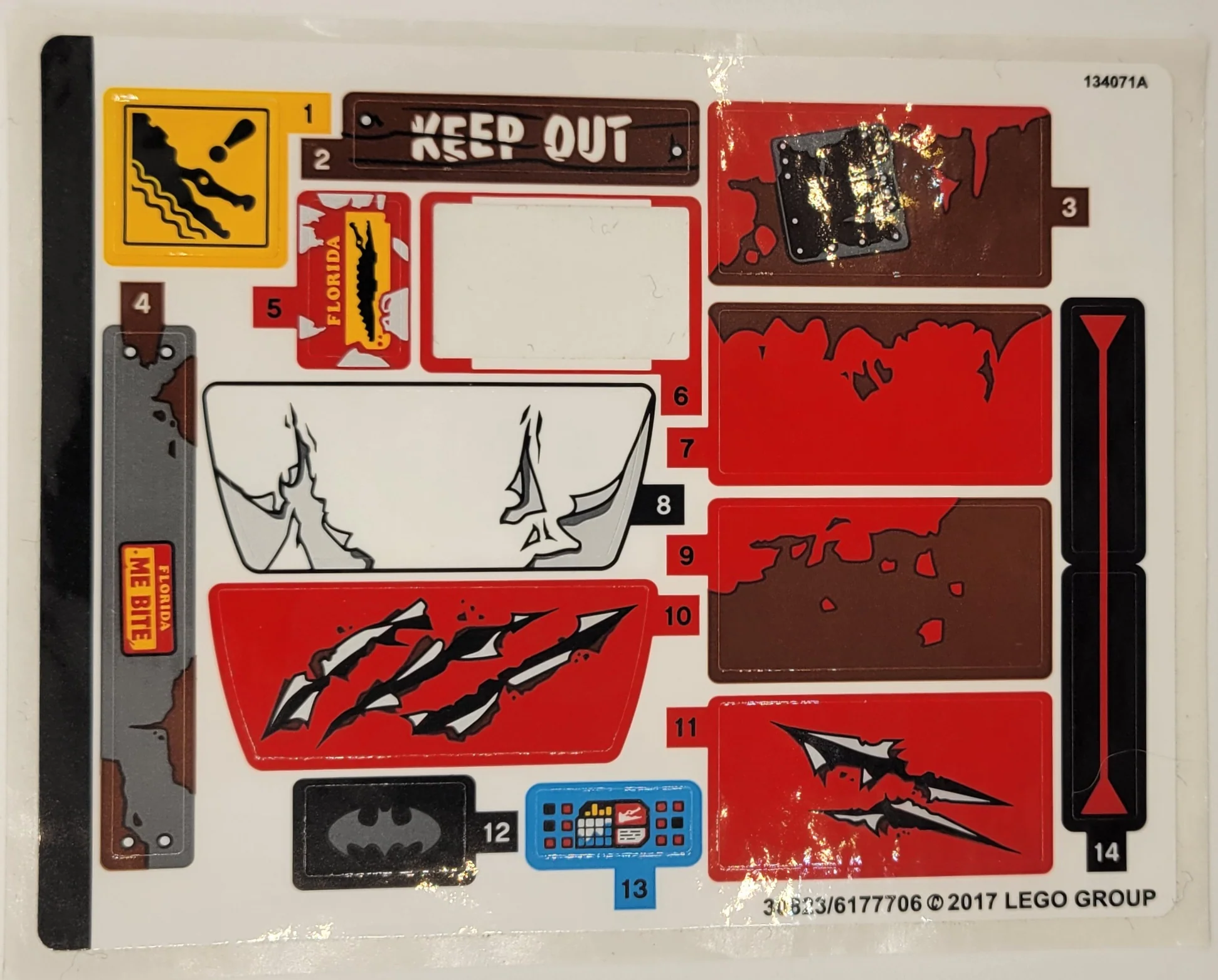 Sticker Sheet for Set Killer Croc Tail-Gator, 70907 - (30823/6177706), Part# 70907stk01 - Image 2