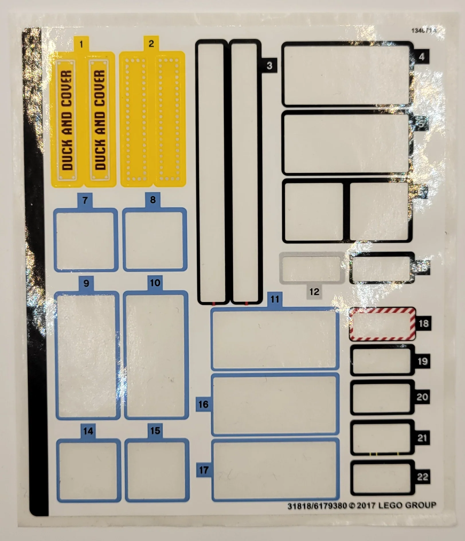 Sticker Sheet for Set Batcave Break-In, 70909 - (31818/6179380), Part# 70909stk01