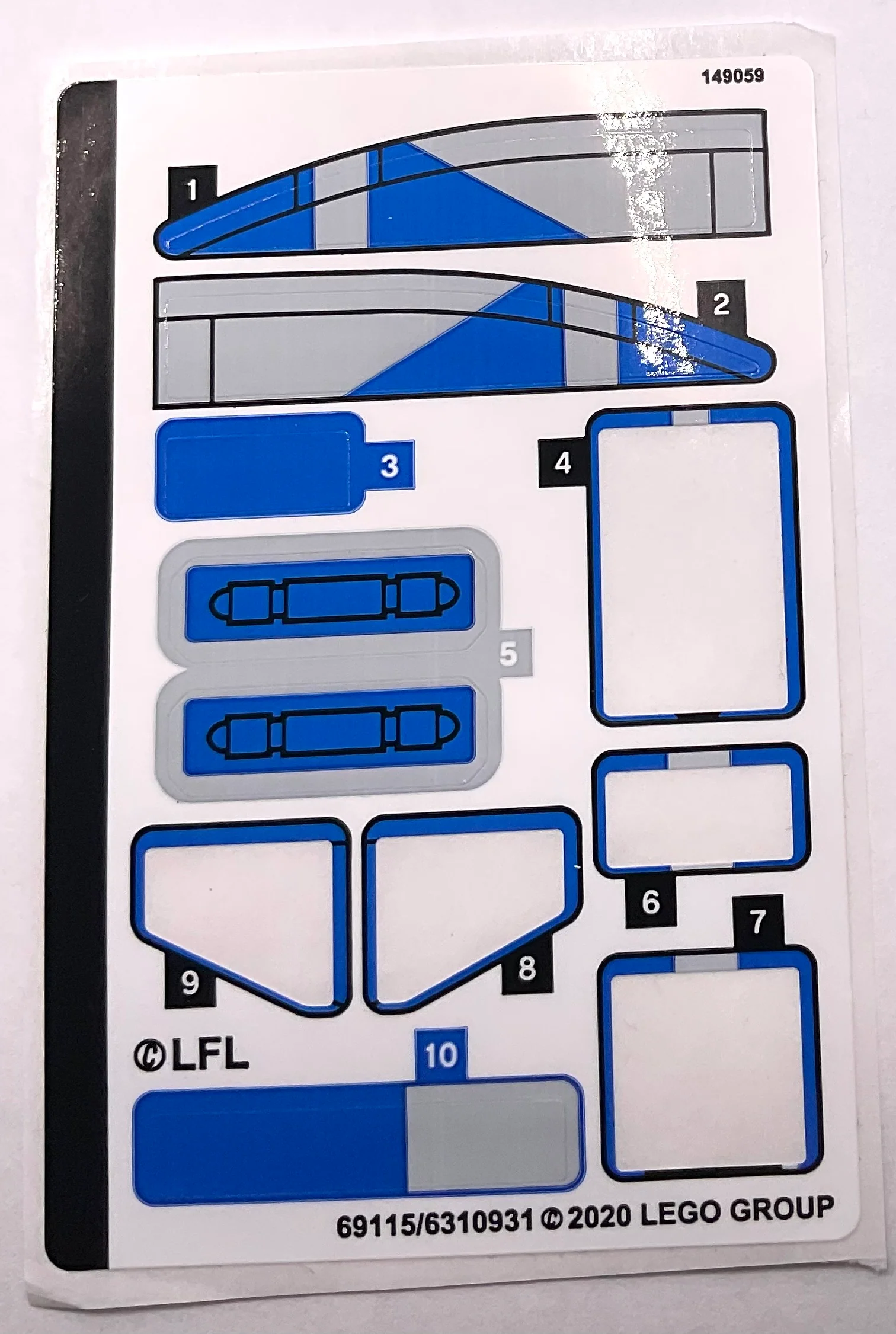 Sticker Sheet for Set 501st Legion Clone Troopers, 75280 - (69115/6310931), Part# 75280stk01 - Image 4