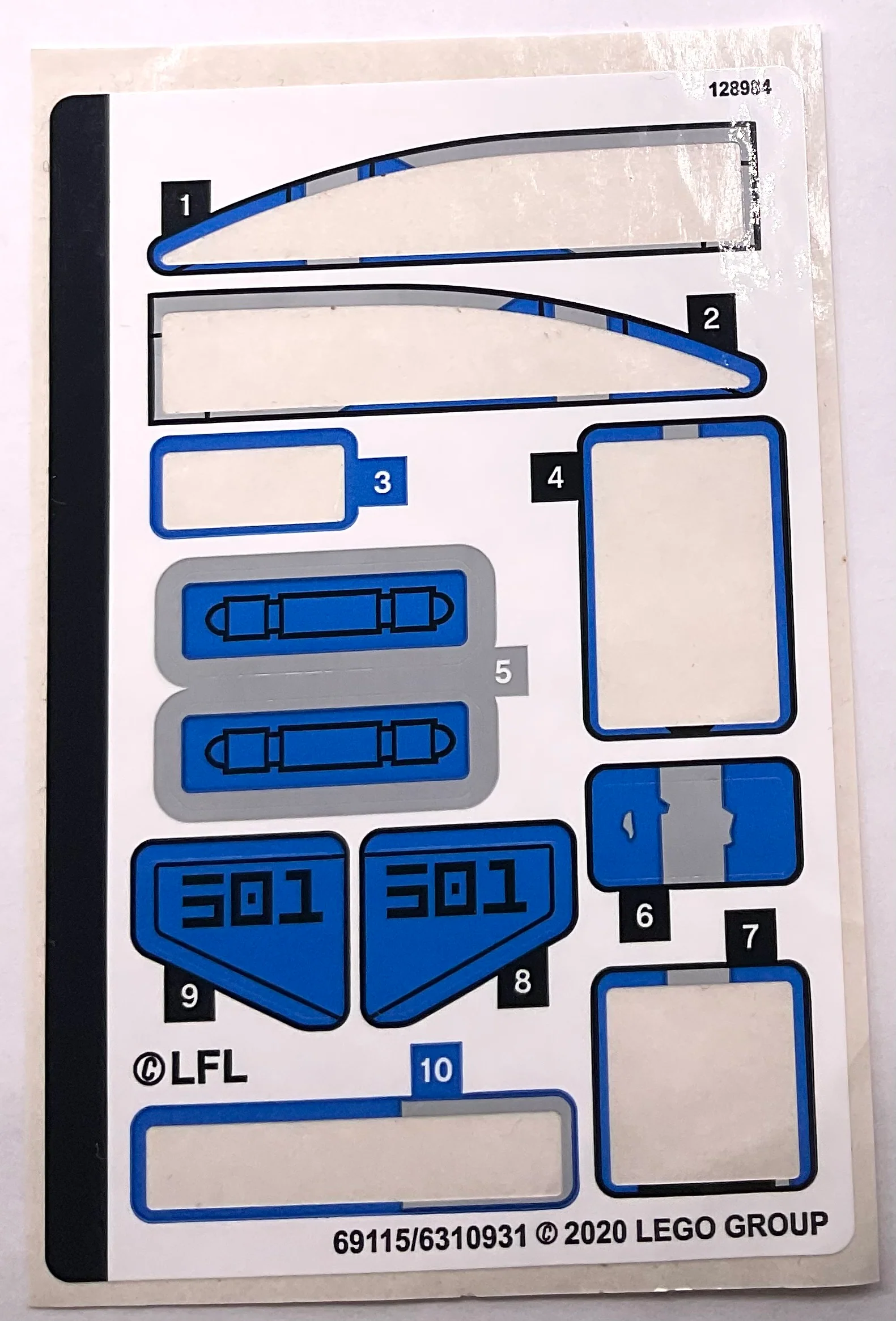 Sticker Sheet for Set 501st Legion Clone Troopers, 75280 - (69115/6310931), Part# 75280stk01 - Image 5