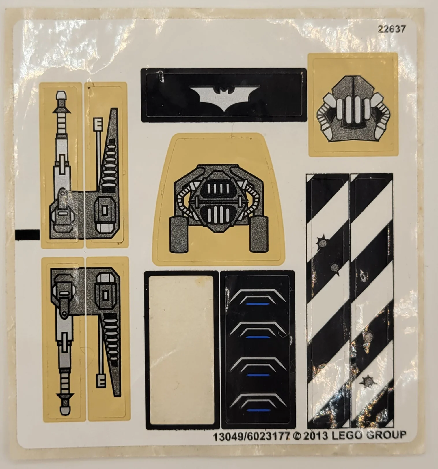 Sticker Sheet for Set The Bat vs. Bane: Tumbler Chase, 76001 - (13049/6023177), Part# 76001stk01 - Image 2