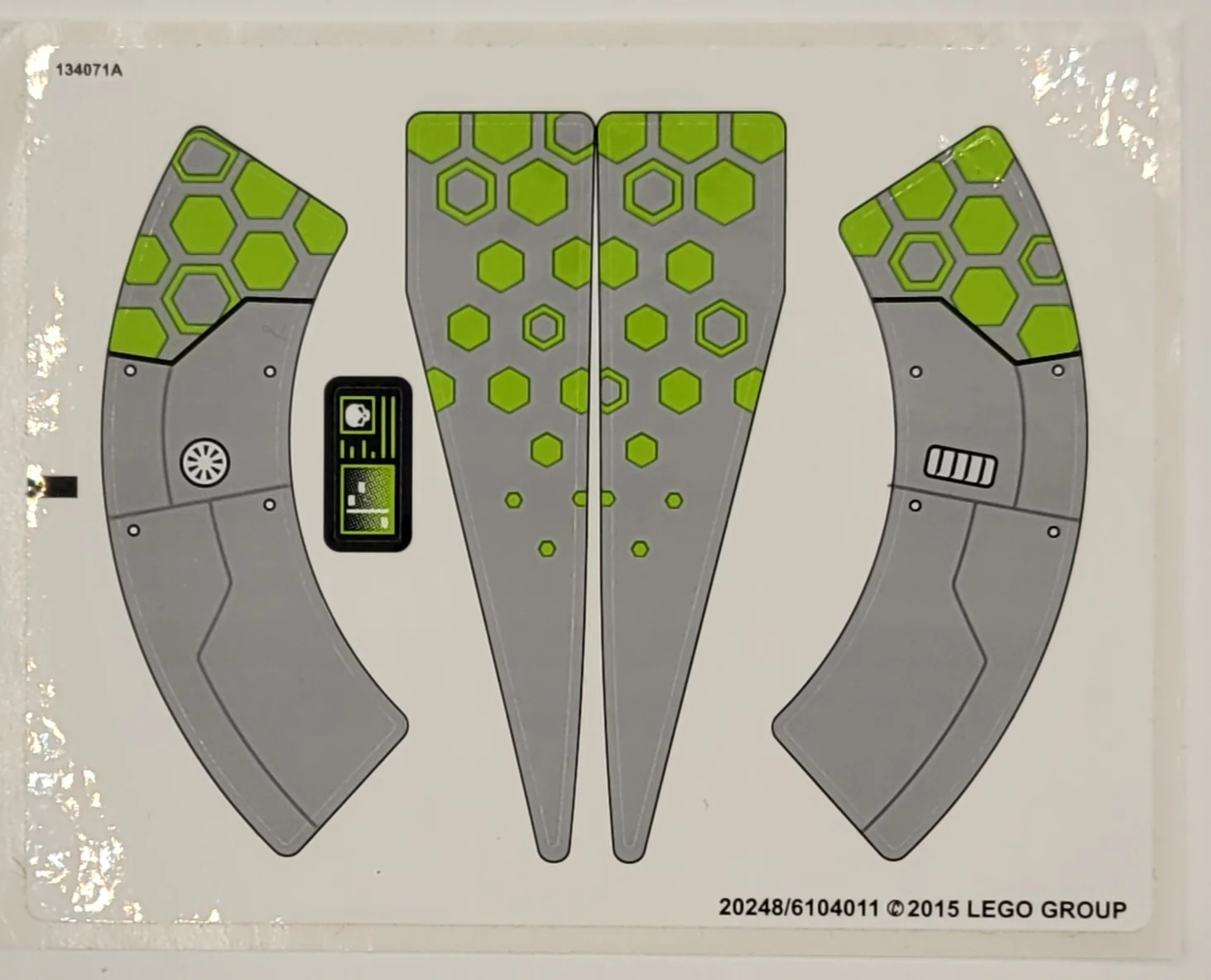 Sticker Sheet for Set Brainiac Attack, 76040 - Solid Color Background Version - (20248/6104011), Part# 76040stk01b