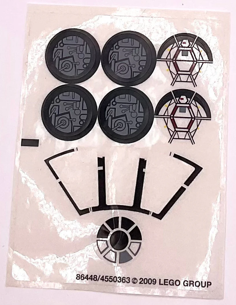 Sticker Sheet for Set Midi-Scale Millennium Falcon, 7778 - (86448/4550363), Part# 7778stk01 - Image 2