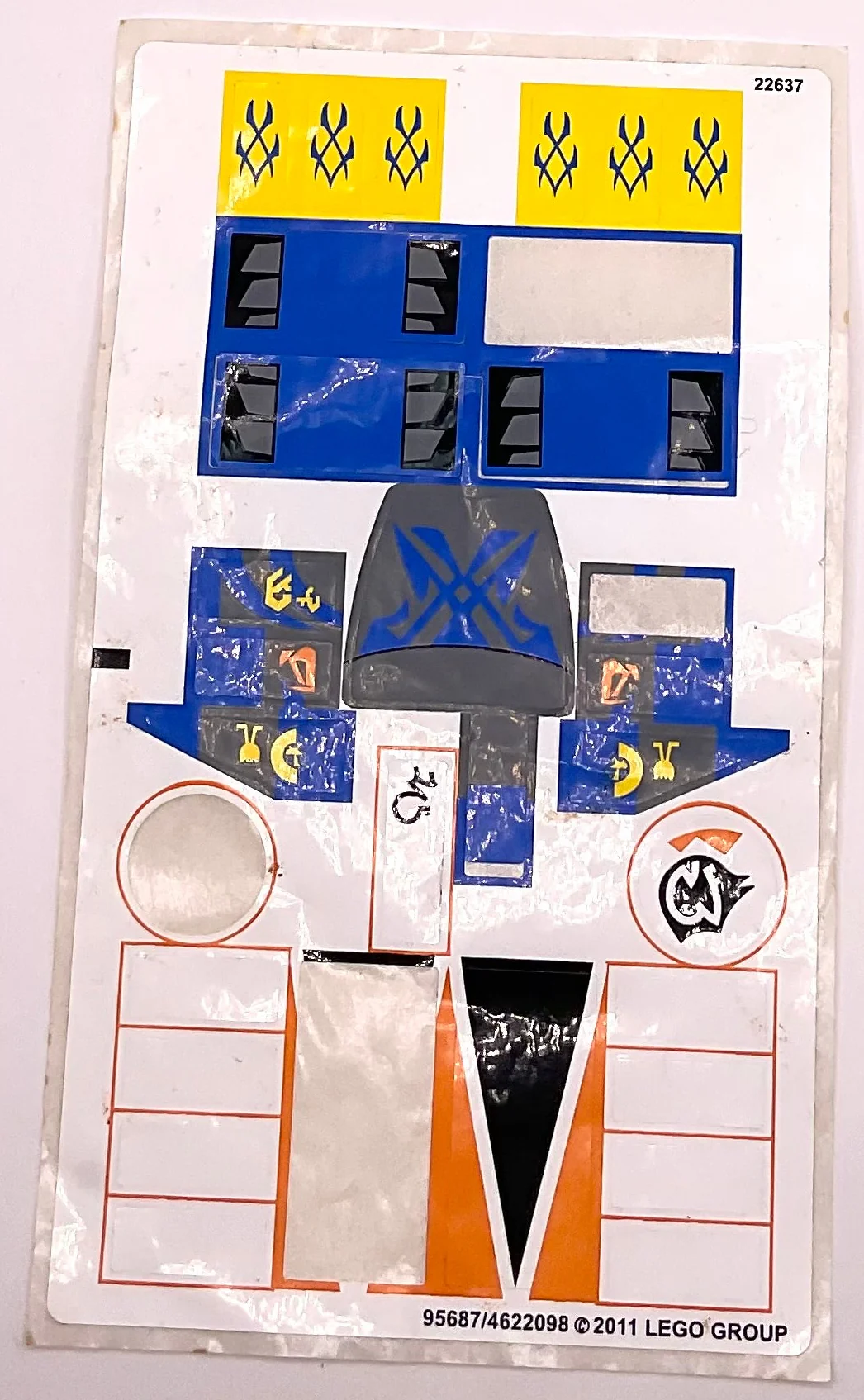 Sticker Sheet for Set Anakin & Sebulba's Podracers, 7962 - (95687/4622098), Part# 7962stk01 - Image 2