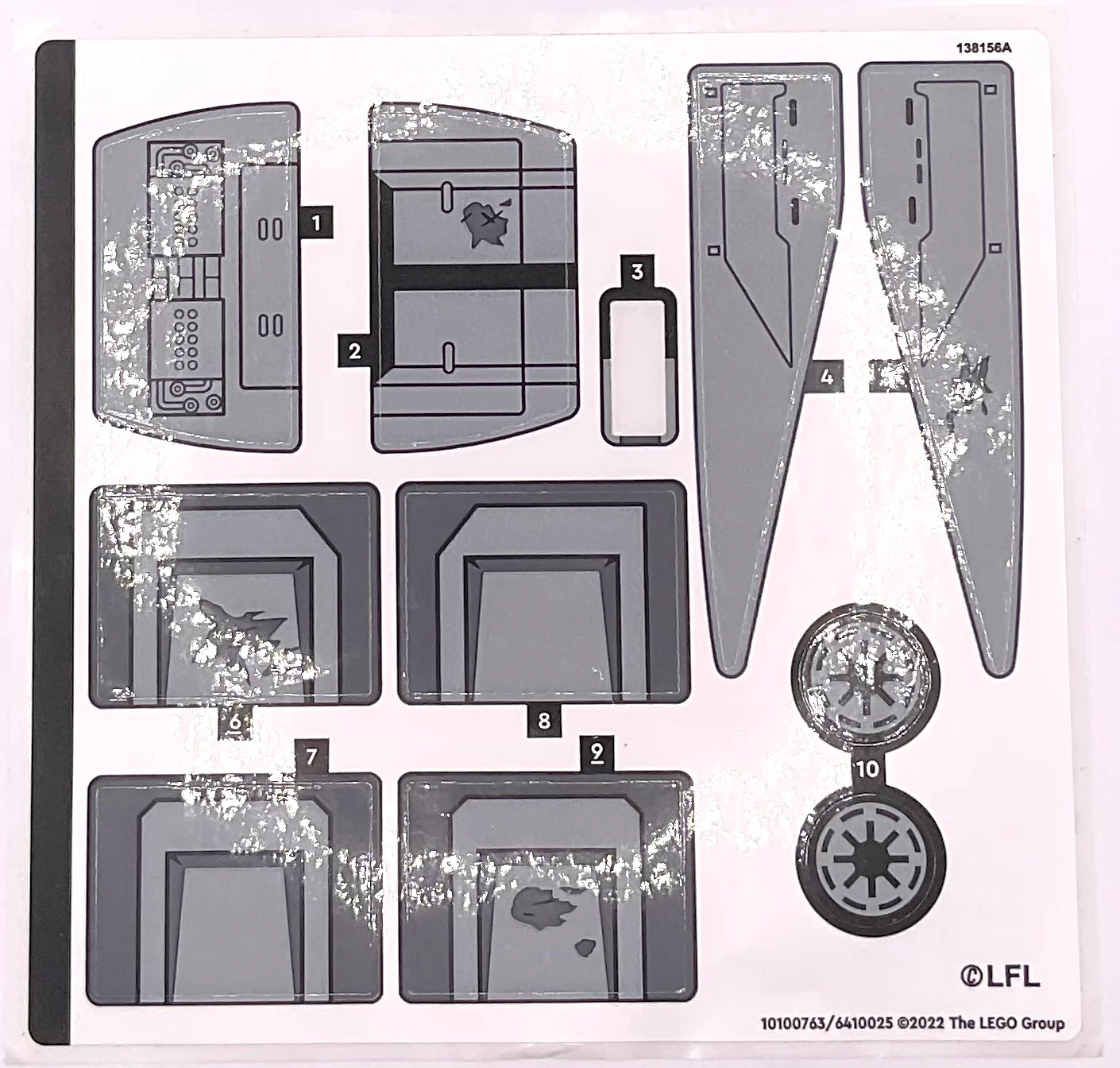 Sticker Sheet for Set AT-TE Walker, 75337-1 - (10100763/6410025), Part# 75337stk01