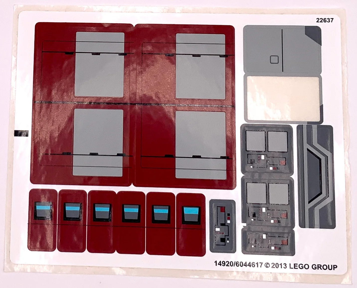 Sticker Sheet for Set Jedi Defender-class Cruiser, 75025 - (14920/6044617), Part# 75025stk01 - Image 2