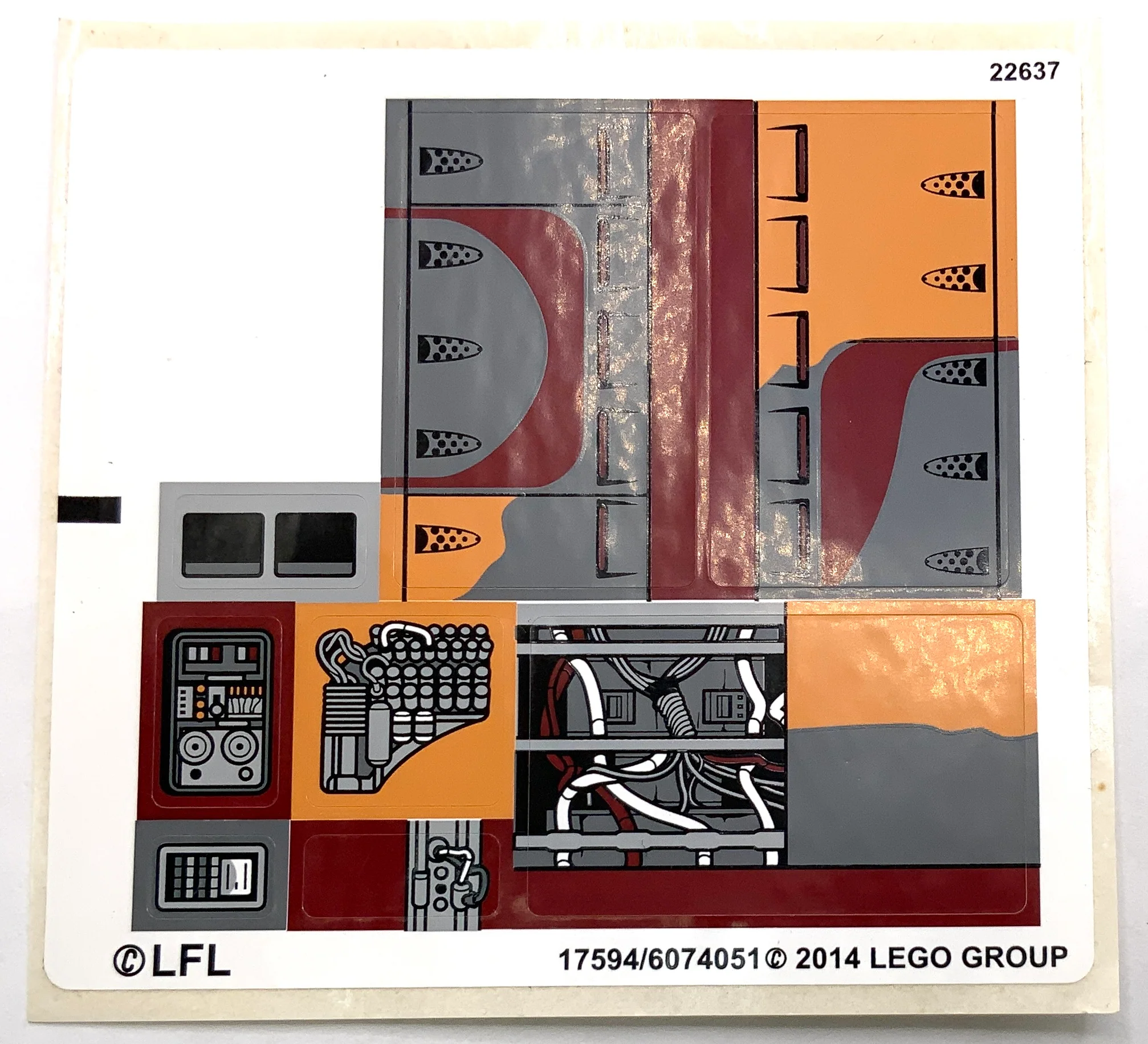 Sticker Sheet for Set Mos Eisley Cantina, 75052, International Version - (17594/6074051), Part# 75052stk01a