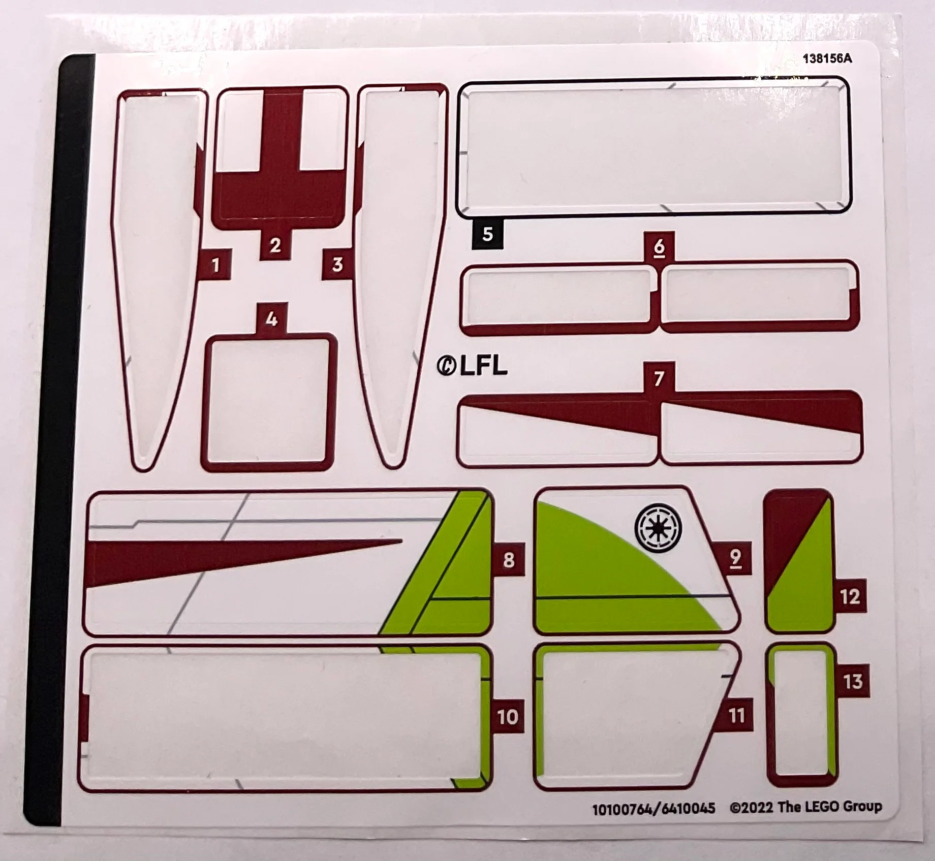 Sticker Sheet for Set Obi-Wan Kenobi's Jedi Starfighter, 75333-1 - (10100764/6410045), Part# 75333stk01 - Image 2