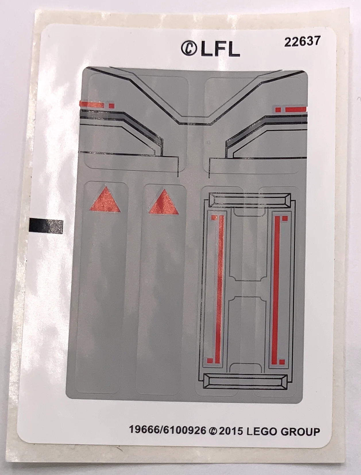 Sticker Sheet for Set TIE Advanced Prototype, 75082, International Version - (19666/6100926), Part# 75082stk01a