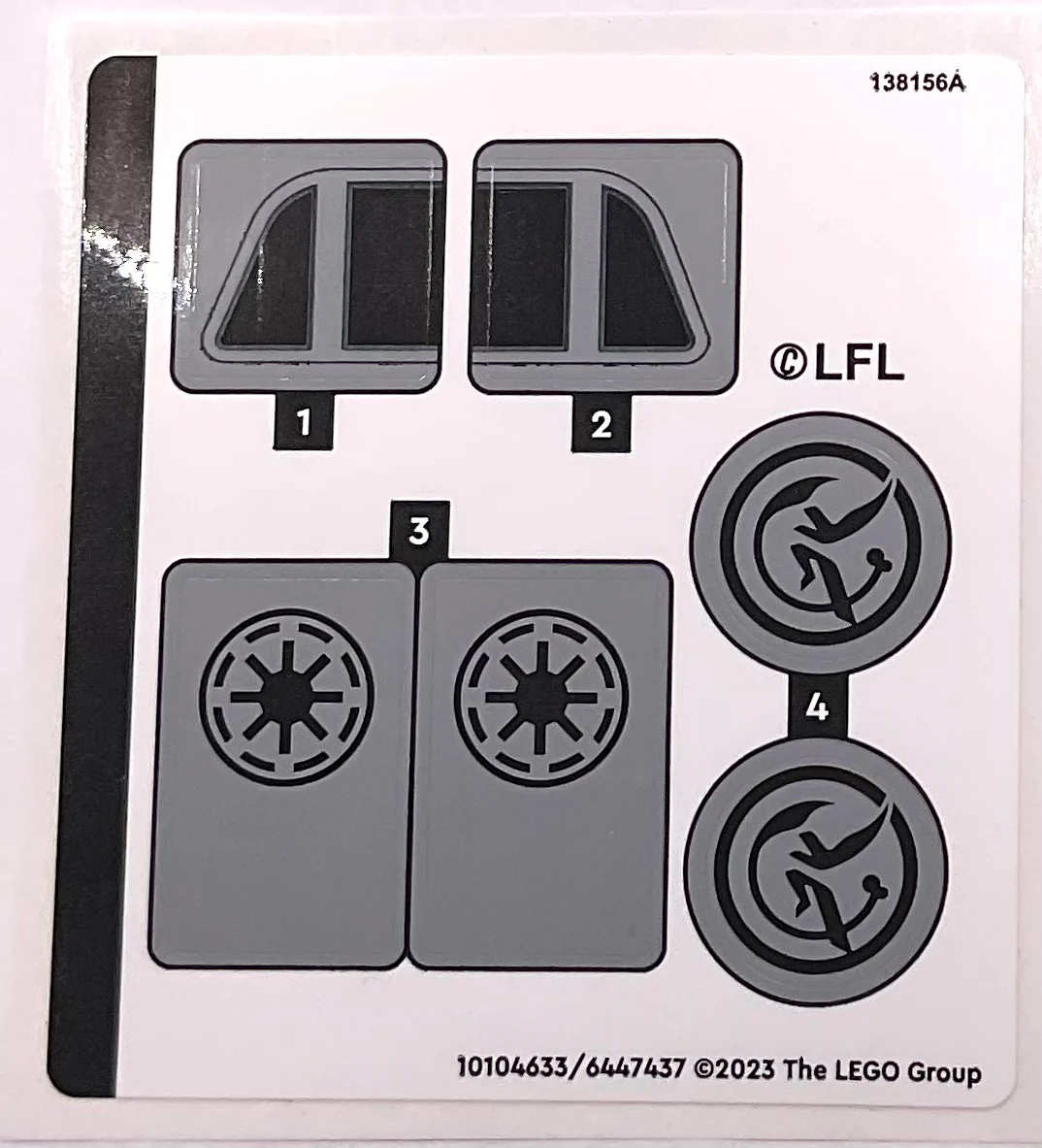 Sticker Sheet for Set Yoda's Jedi Starfighter, 75360-1 - (10104633/6447437), Part# 75360stk01