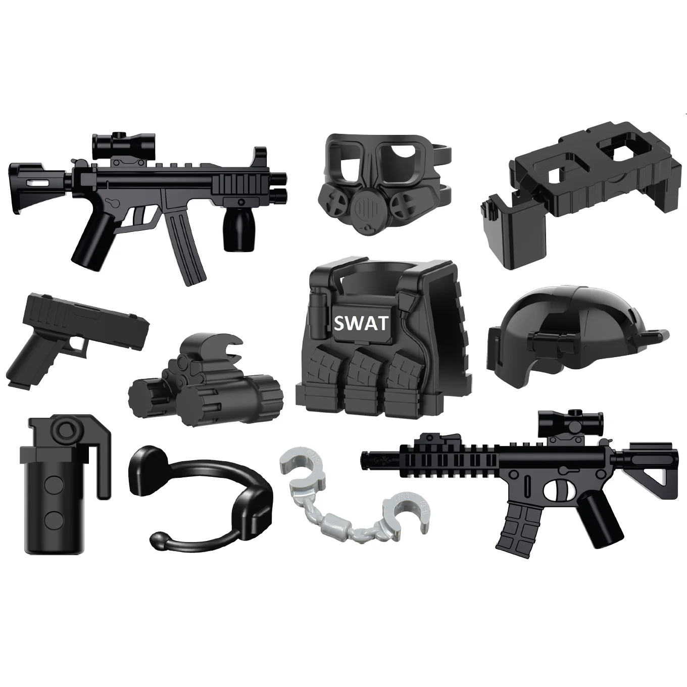 SWAT Assaulter Tactical Gear Pack Custom Minifigure Toy Accessories