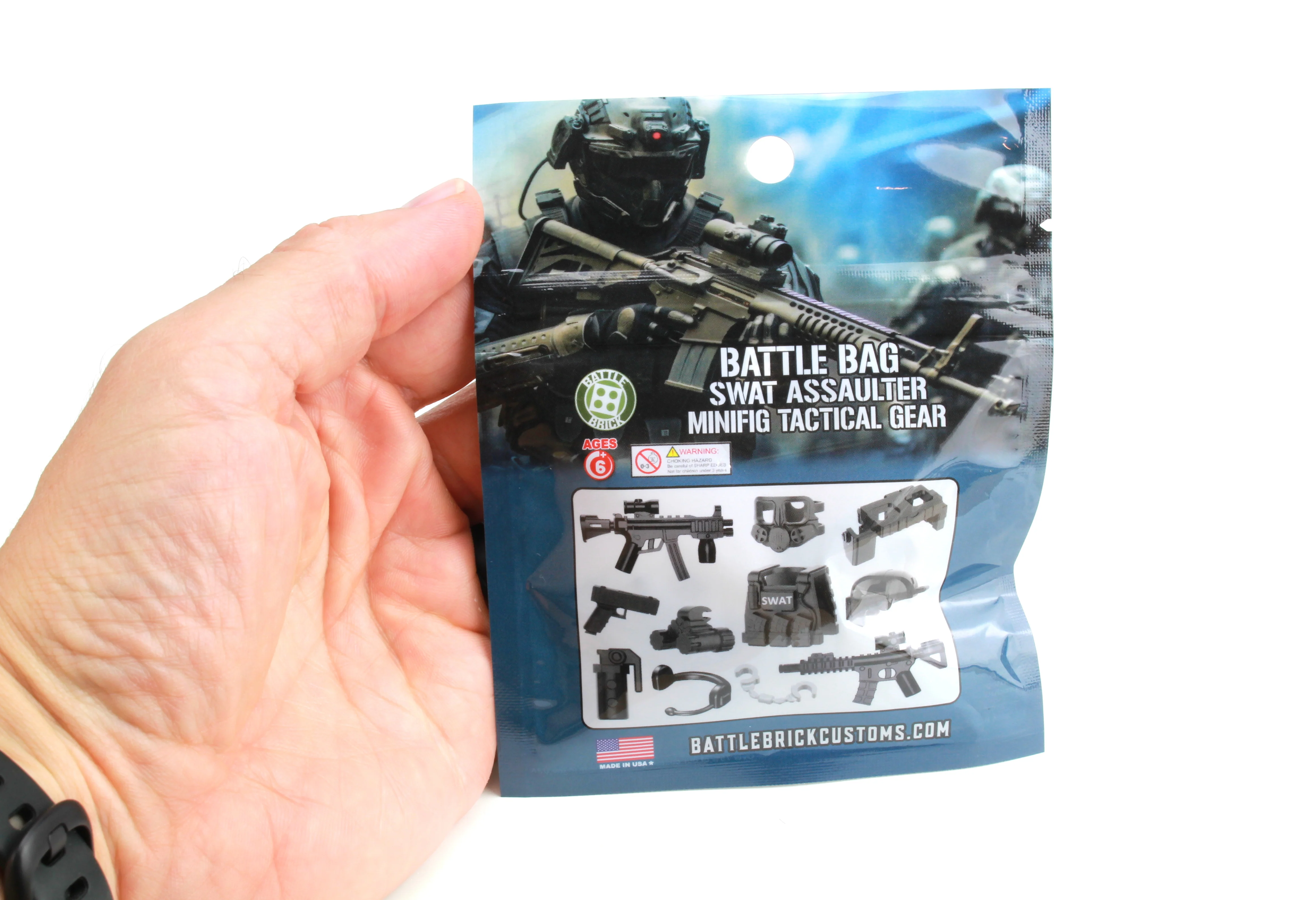 SWAT Assaulter Tactical Gear Pack Custom Minifigure Toy Accessories - Image 2