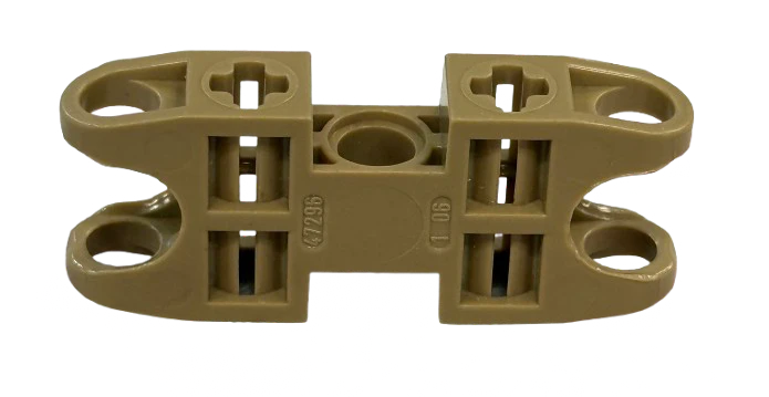 Technic, Axle and Pin Connector 2 x 5 with 2 Ball Joint Sockets, Open Sides, Part# 47296 - Image 2