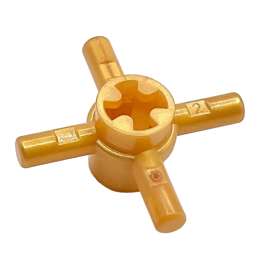 Technic, Axle Connector Hub with 4 Bars and Pin Hole, Part# 48723