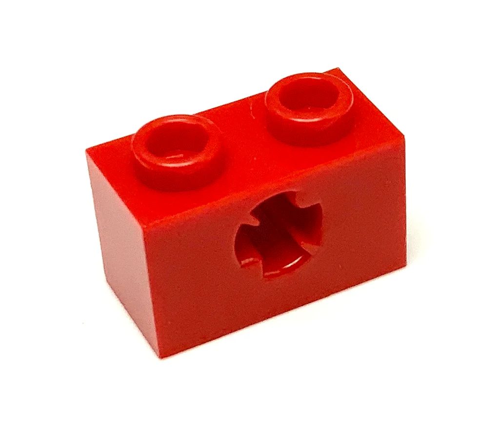 Technic, Brick 1x2 with Axle Hole (x Shape), Part# 32064b