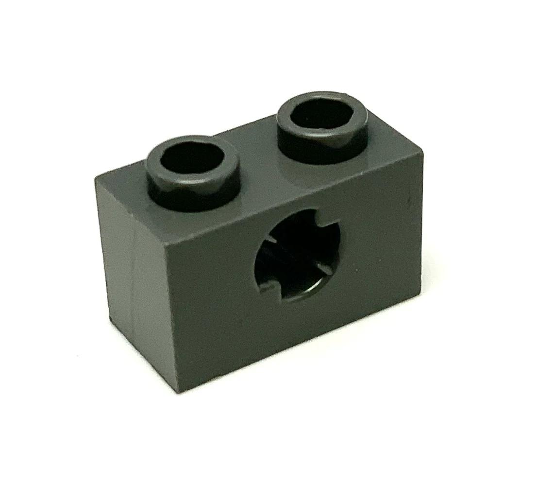 Technic, Brick 1x2 with Axle Hole (x Shape), Part# 32064b - Image 3