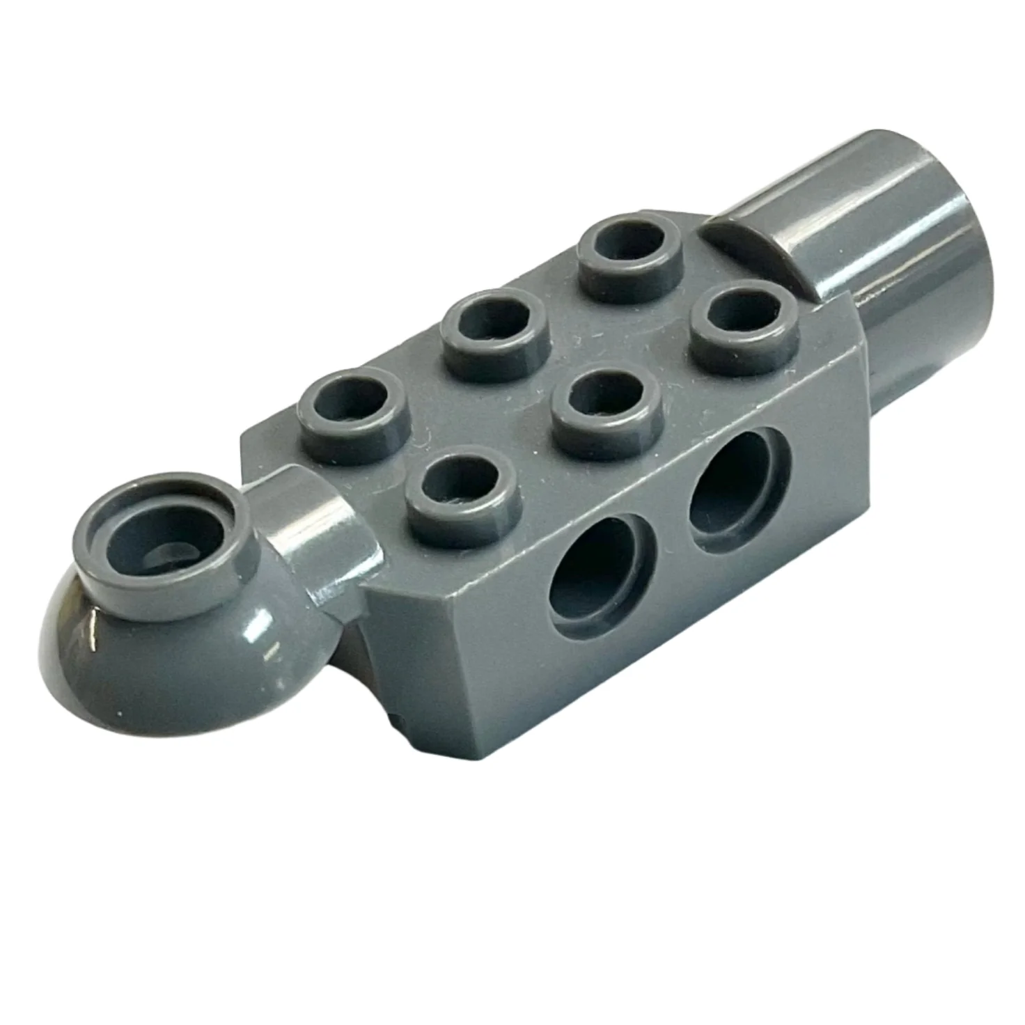 Technic, Brick Modified 2 x 3 with Pin Holes, Rotation Joint Ball Half Horizontal, and Rotation Joint Socket, Part# 47454