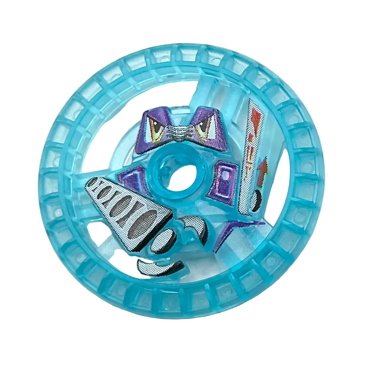 Technic, Disk 5x5 - RoboRider Talisman Wheel, Grab Mold with Robot Pattern, Part# 32363pb01 - Image 5