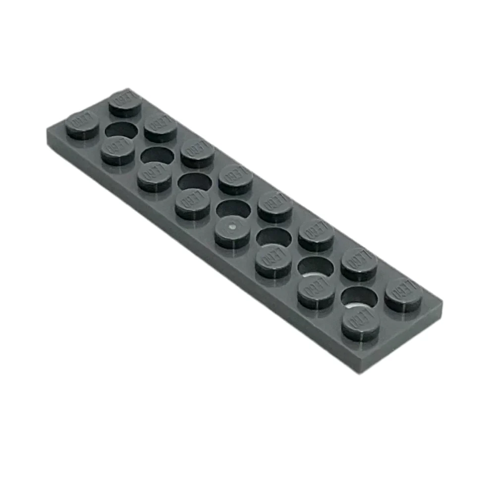 Technic, Plate 2x8 with 7 Holes, Part# 3738 - Image 2