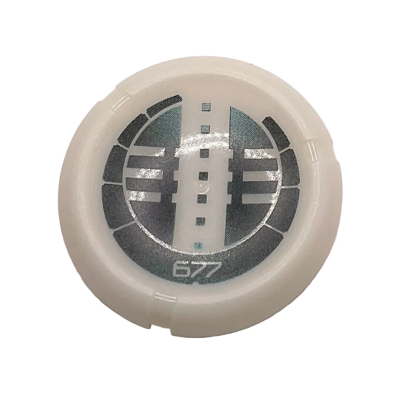 Throwing Disk with Bionicle Kanoka 677 Onu-Metru Pattern, Part# 32171pb114