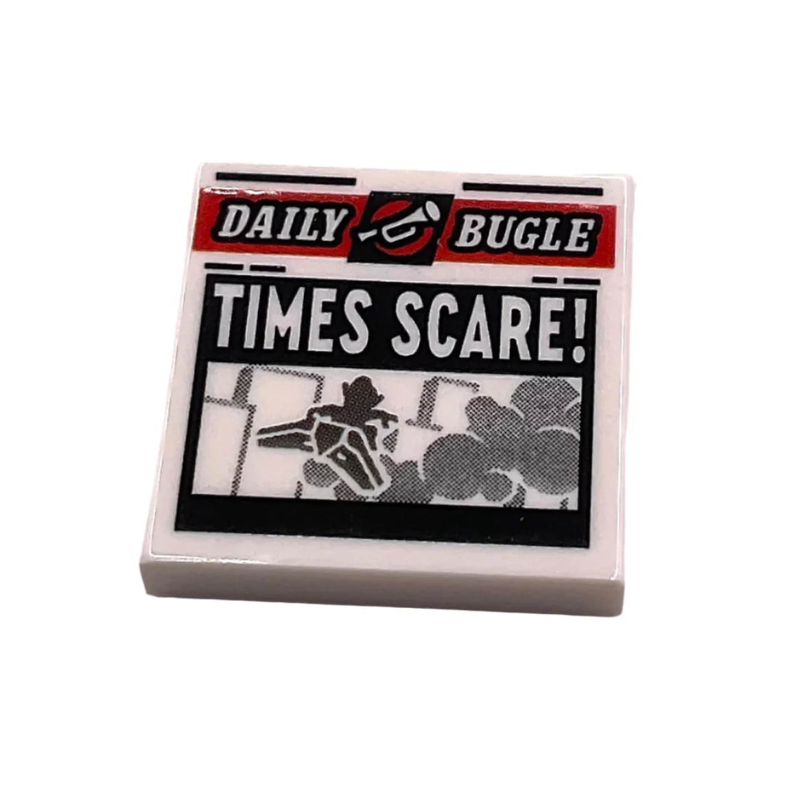 Tile 2x2 with Newspaper ' DAILY BUGLE' and 'TIMES SCARE!' Pattern, Part# 3068pb1726