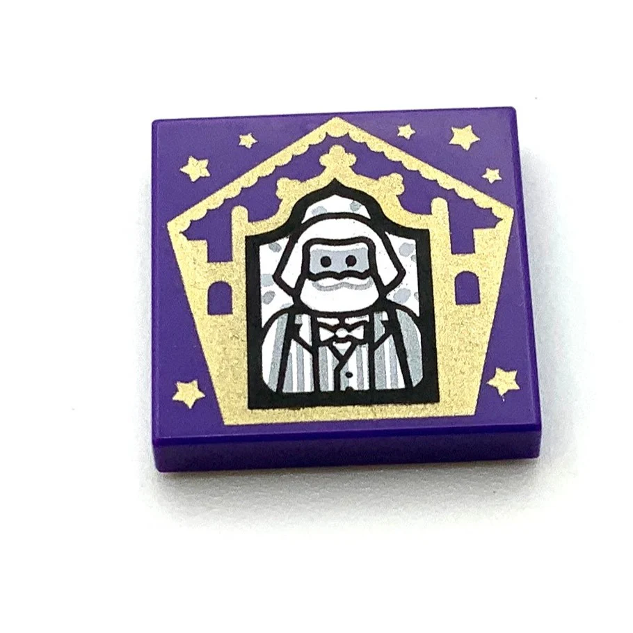 Tile Decorated 2x2 with Chocolate Frog Card Bertie Bott Pattern, Part# 3068pb1736