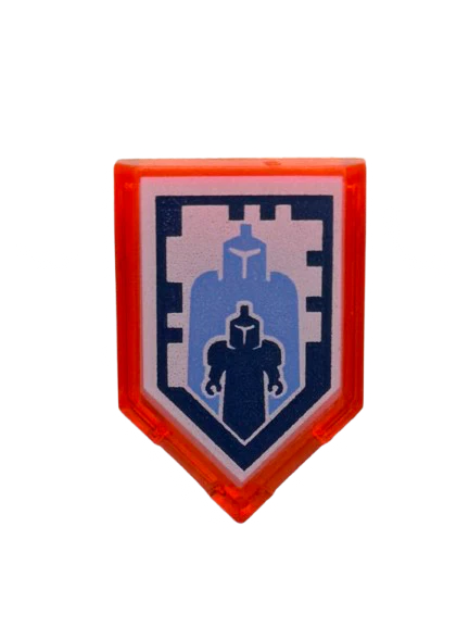 Tile, Modified 2 x 3 Pentagonal with Nexo Power Shield Pattern - Giant Growth, Part# 22385pb039
