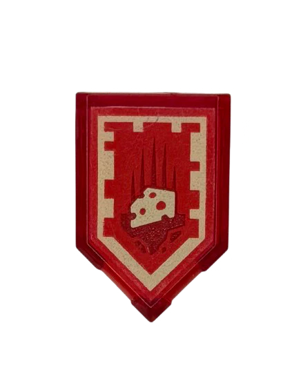 Tile, Modified 2 x 3 Pentagonal with Nexo Power Shield Pattern - Swiss Cheese, Part# 22385pb087