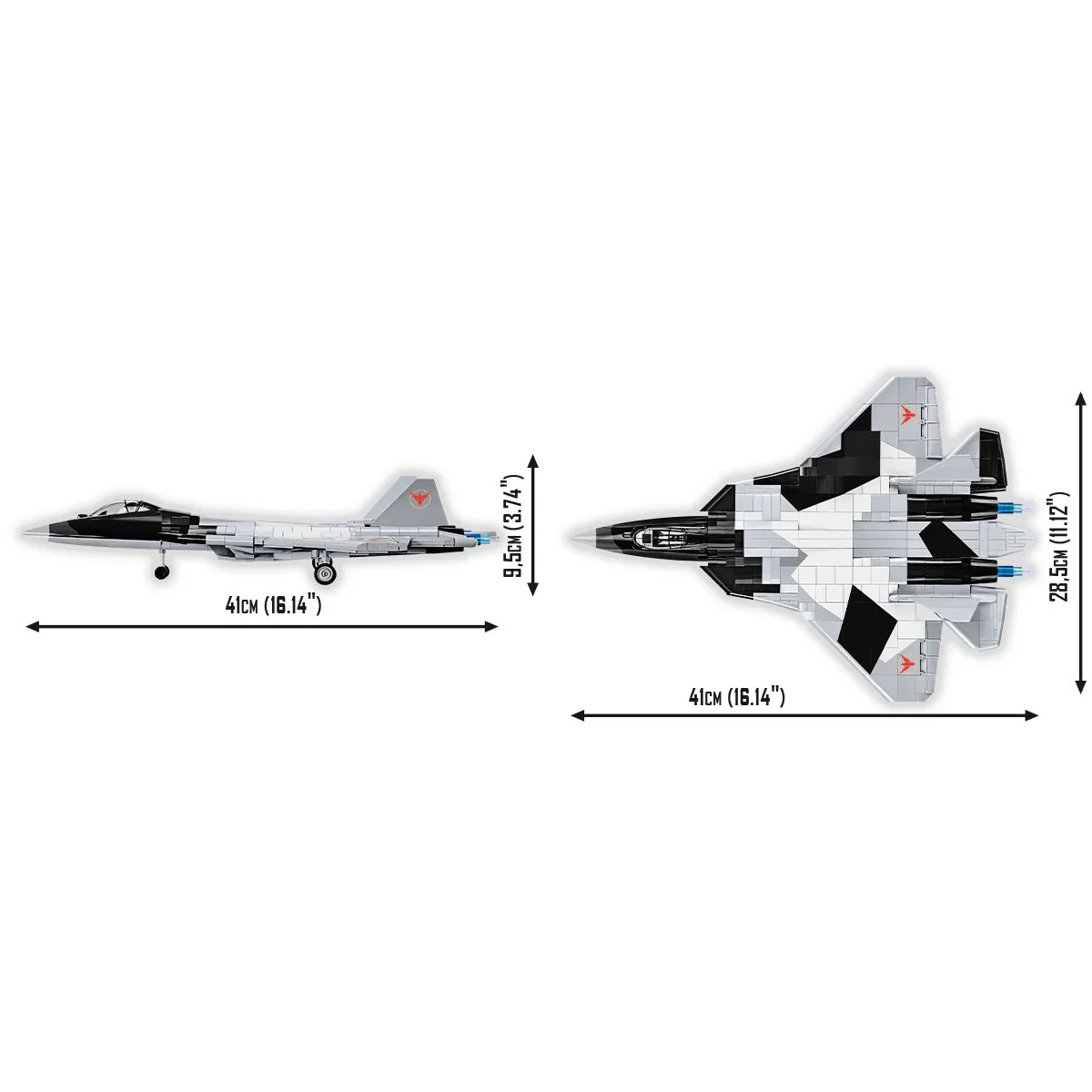 TOP GUN Su-57 FELON Fighter: COBI Set #5921 - Image 6