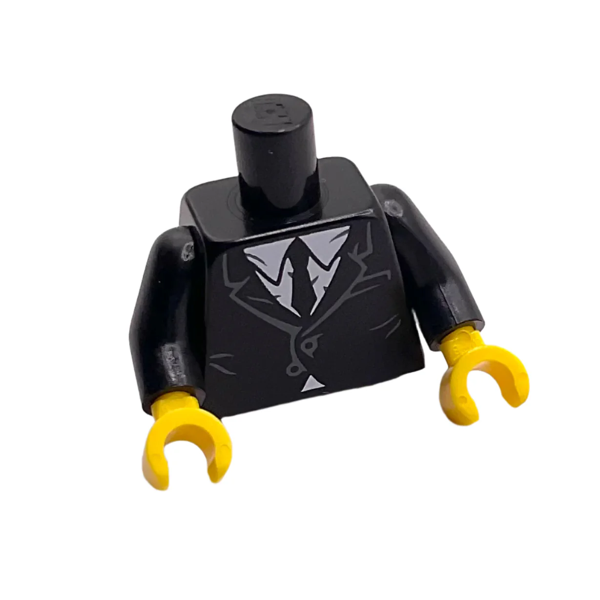 Torso Suit with White Shirt and Black Tie Pattern / Black Arms / Yellow Hands, Part# 973pb1519c01