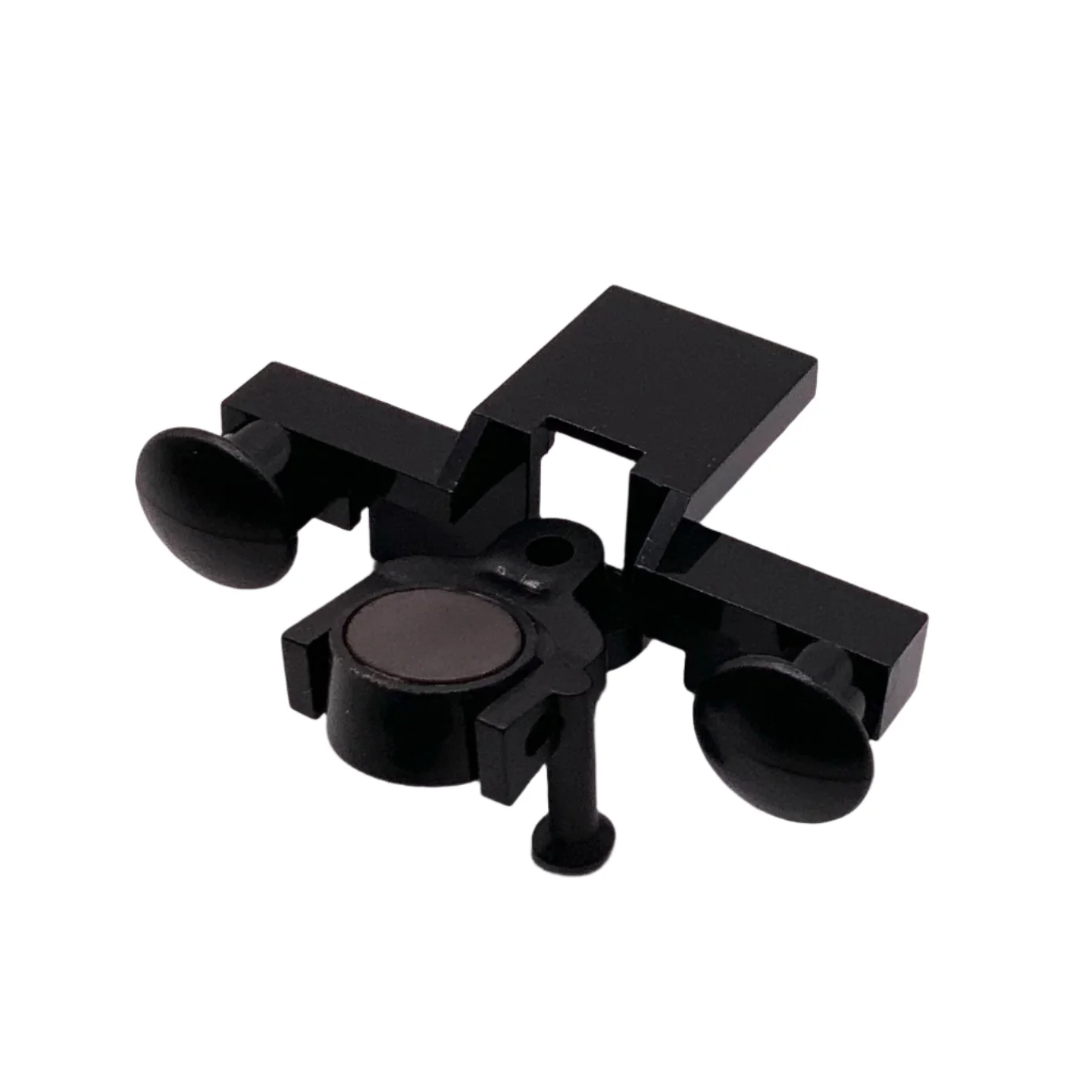Train Buffer Beam with Black Train Coupling with Pin and Black Magnet Cylindrical, Part# 4022c01