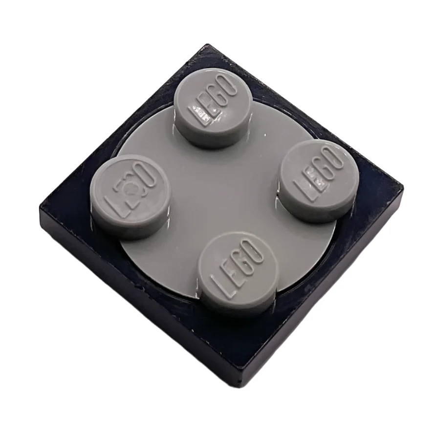 Turntable 2 x 2 Plate with Light Gray Top (3680 + 3679), Part# 3680c01