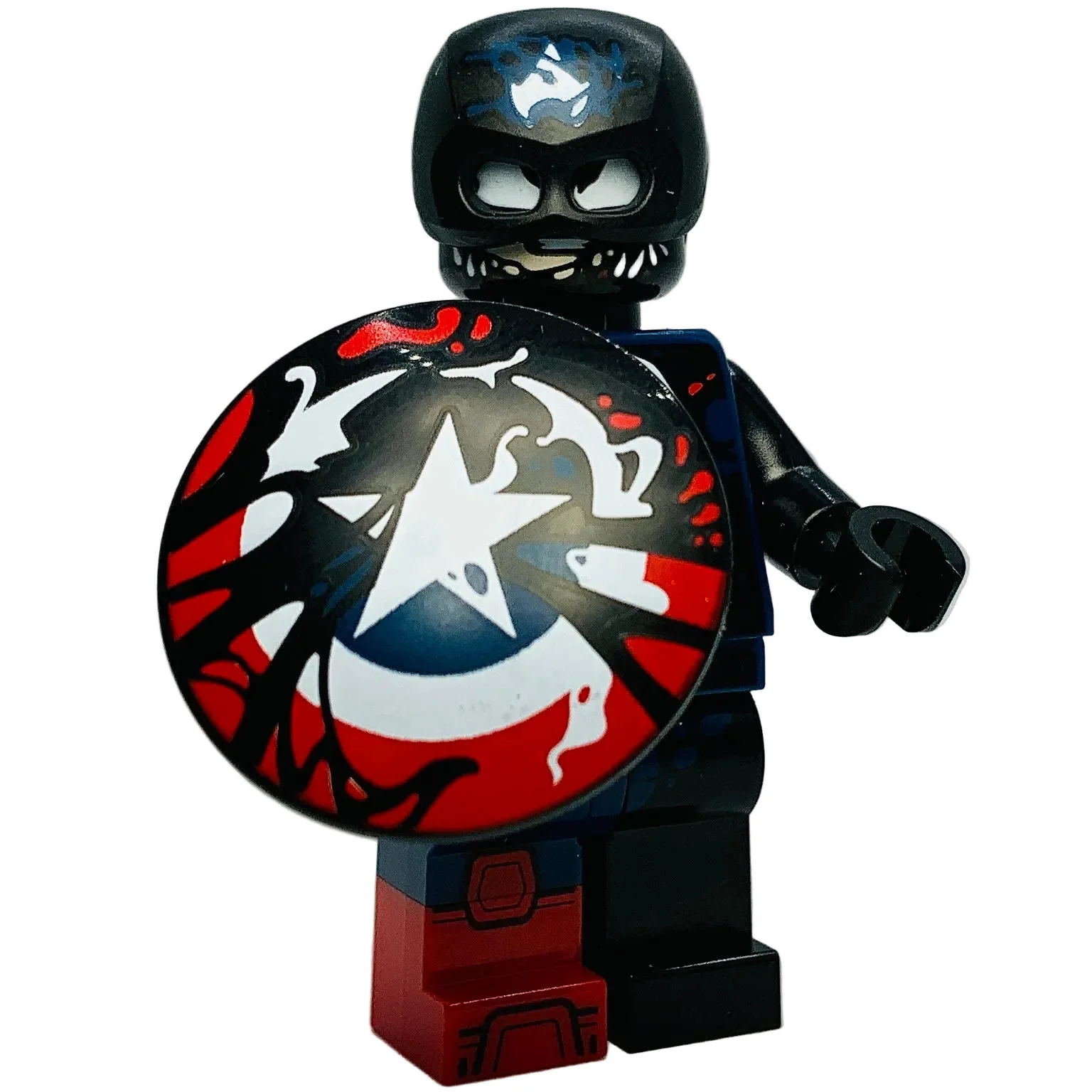 Venomized Captain America, sh1102 - LEGO® Marvel Minifigure - Image 4