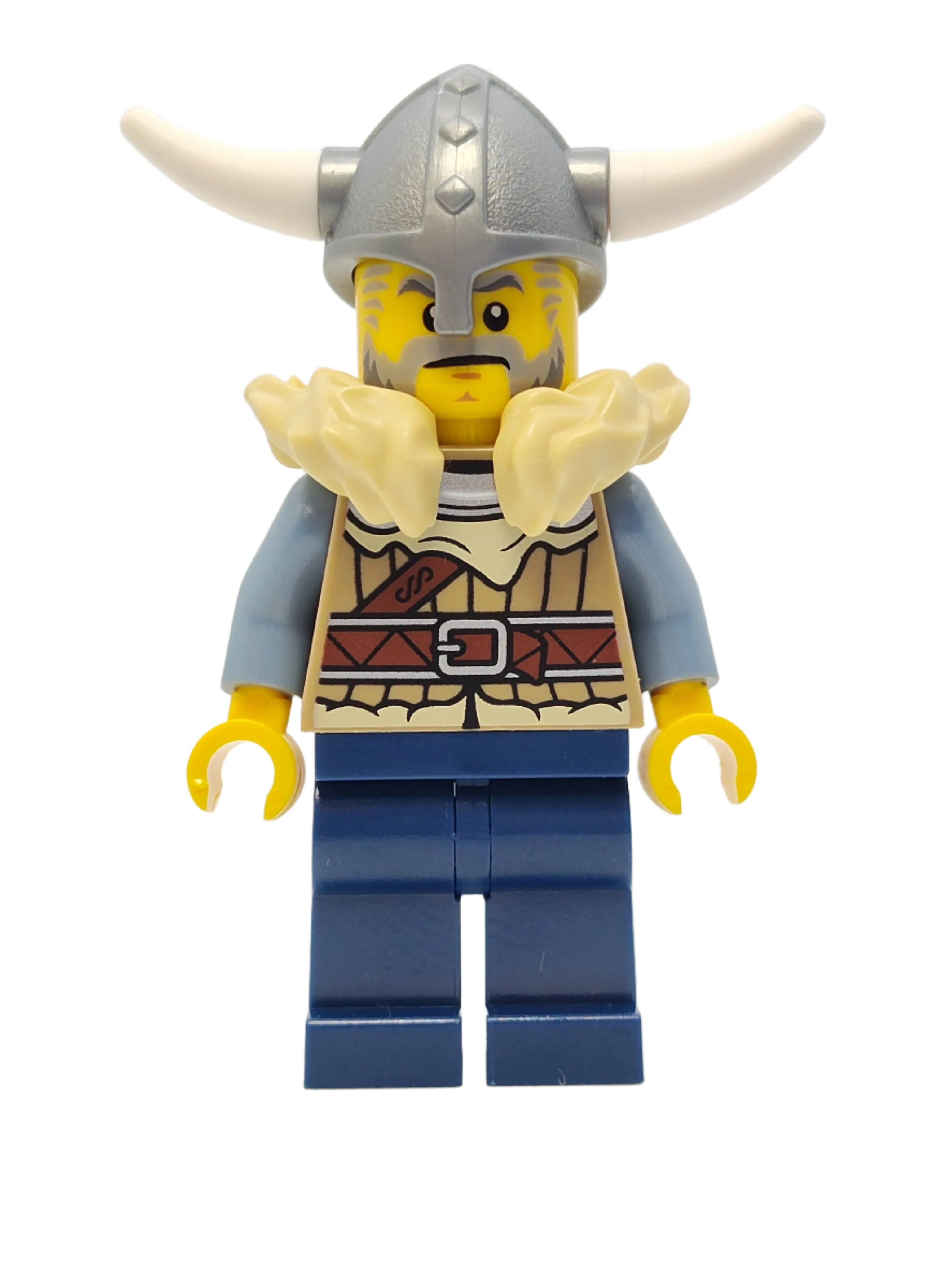 Viking Warrior - Male with Dark Tan Fur Jacket, vik040